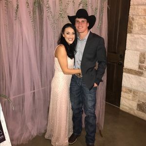 Adrianna Papell Sequin dress in BLUSH